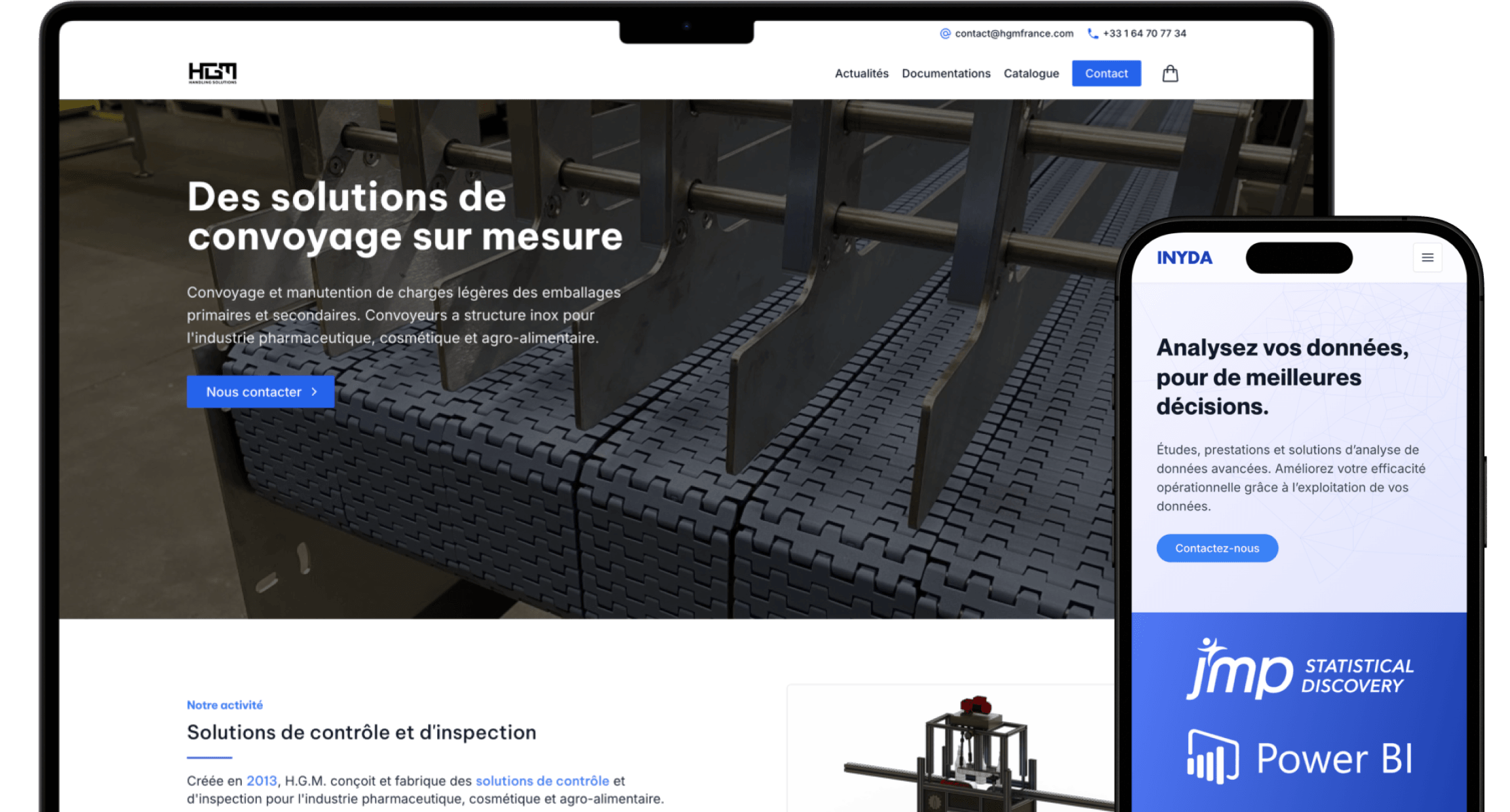Sites web réalisés pour nos clients